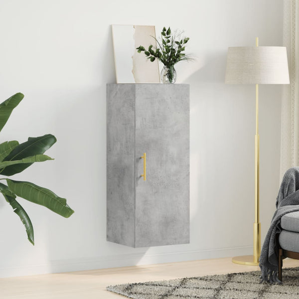 Wandhängender Schrank Clitemnestra 34,5x34x90cm in Betongrau