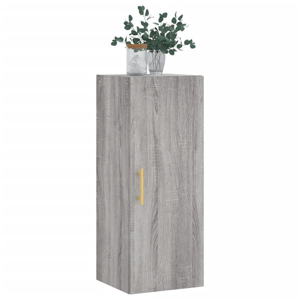 Grauer wandmontierter Schrank Clitemnestra 34,5x34x90cm (Sonoma)