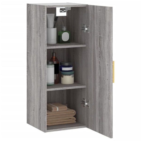 Grauer wandmontierter Schrank Clitemnestra 34,5x34x90cm (Sonoma)