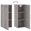 Grauer wandmontierter Schrank Clitemnestra 34,5x34x90cm (Sonoma)