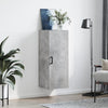Betongrauer wandmontierbarer Schrank Chibra 34,5x34x90cm