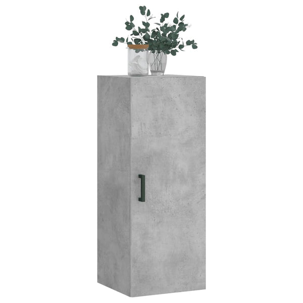 Betongrauer wandmontierbarer Schrank Chibra 34,5x34x90cm