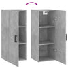 Betongrauer wandmontierbarer Schrank Chibra 34,5x34x90cm