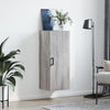 Grauer Wandschrank Chibra 34,5x34x90cm (Sonoma)