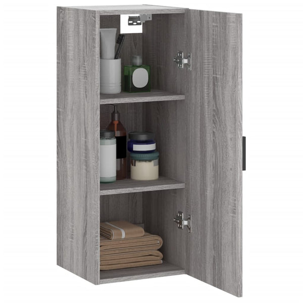 Grauer Wandschrank Chibra 34,5x34x90cm (Sonoma)