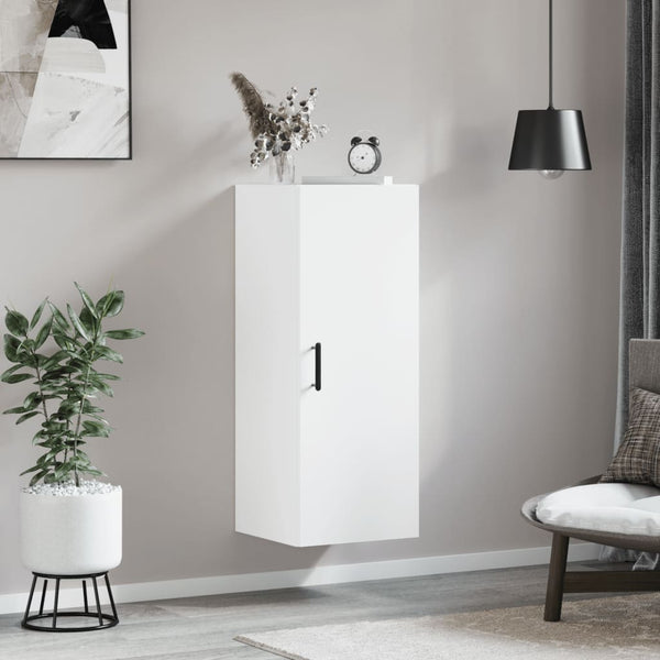 Weißer wandmontierter Schrank Zahei 34,5x34x90cm