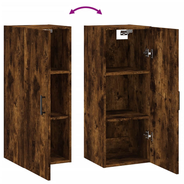 Räuchereiche Hängeschrank Zahei 34,5x34x90cm