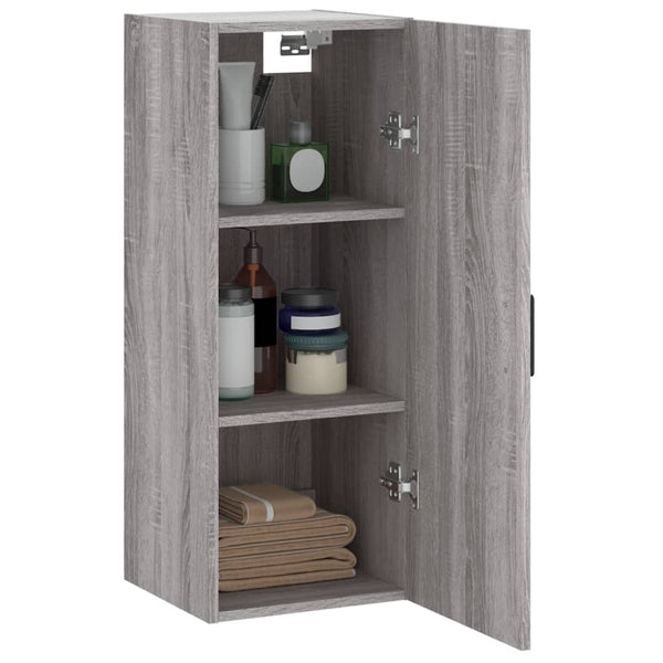 Grauer Wandschrank Zahei 34,5x34x90cm (Sonoma)