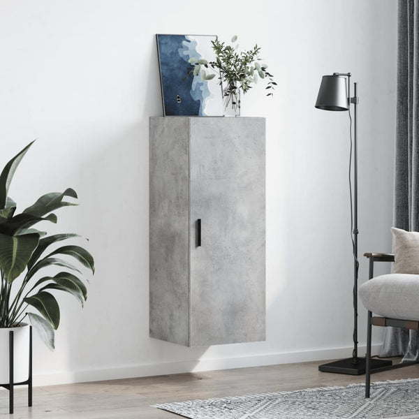 Betongrauer wandmontierter Schrank Amiya 34,5x34x90cm