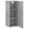 Betongrauer wandmontierter Schrank Amiya 34,5x34x90cm