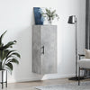 Betongrauer wandmontierter Schrank Jocelynn 34,5x34x90cm