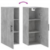 Betongrauer wandmontierter Schrank Jocelynn 34,5x34x90cm