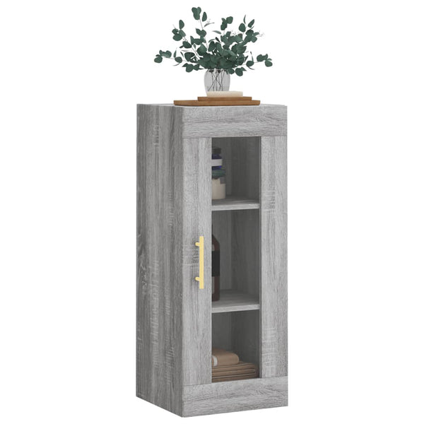 Grauer, wandmontierter Schrank Jeanne 34,5x34x90cm (Sonoma)