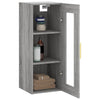 Grauer, wandmontierter Schrank Jeanne 34,5x34x90cm (Sonoma)