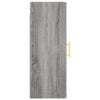 Grauer, wandmontierter Schrank Jeanne 34,5x34x90cm (Sonoma)