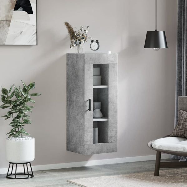 Wandhängeschrank Limonica 34,5x34x90cm in Betongrau