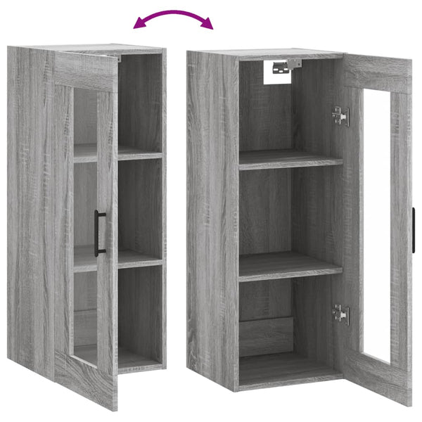 Grauer Wandschrank Limonica 34,5x34x90cm (Sonoma)