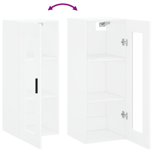Weißer Wandschrank Golumbina 34,5x34x90cm