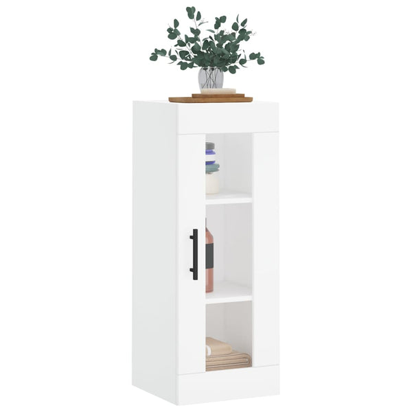 Weißer wandmontierbarer Schrank Gheli 34,5x34x90cm