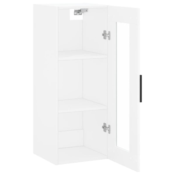 Weißer wandmontierbarer Schrank Gheli 34,5x34x90cm