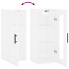 Weißer wandmontierbarer Schrank Gheli 34,5x34x90cm
