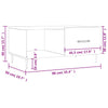 Grauer Soptea Couchtisch 90x50x40cm (Holz)