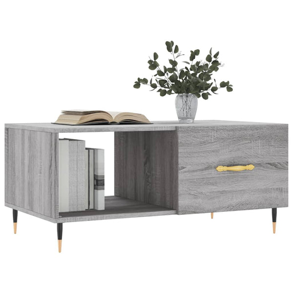 Grauer Soptea Couchtisch 90x50x40cm (Holz)