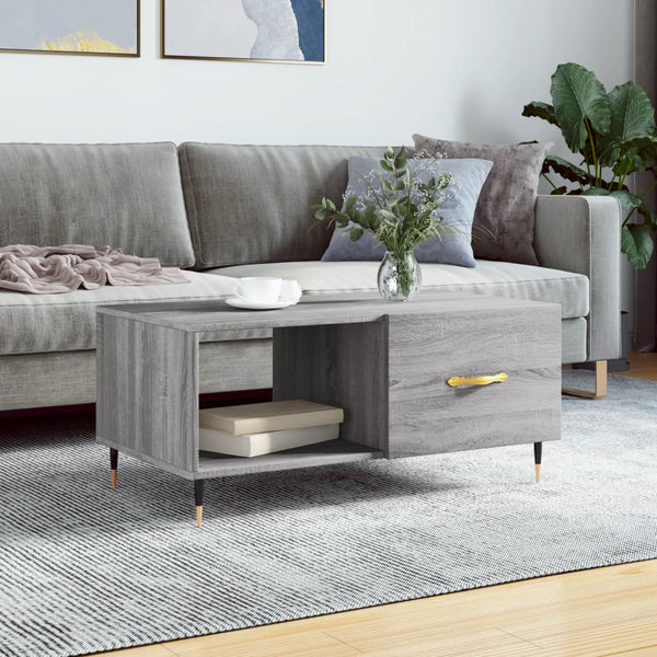 Grauer Soptea Couchtisch 90x50x40cm (Holz)
