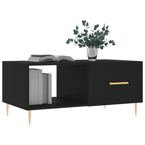 Schwarzer Couchtisch Debretin 90x50x40cm (Holz)