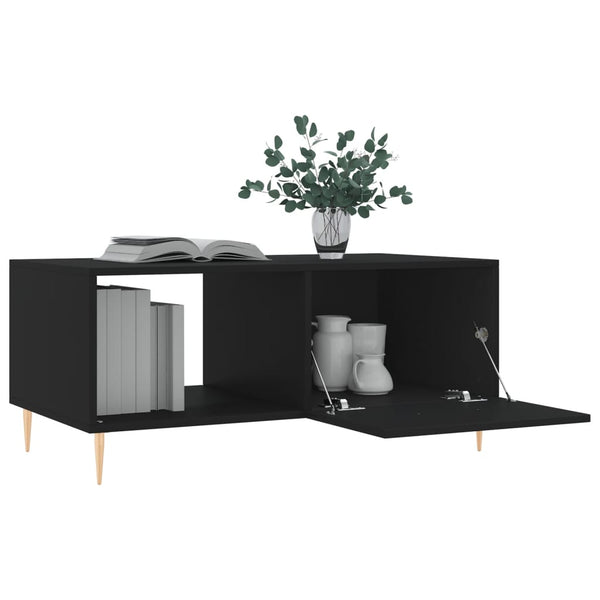 Schwarzer Couchtisch Debretin 90x50x40cm (Holz)