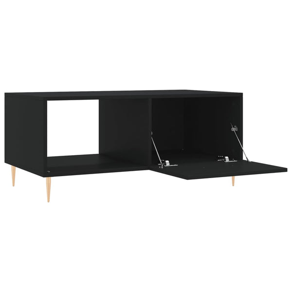Schwarzer Couchtisch Debretin 90x50x40cm (Holz)