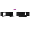 Schwarzer Couchtisch Debretin 90x50x40cm (Holz)