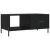 Schwarzer Couchtisch Dorinuta 90x50x40cm (Holz)