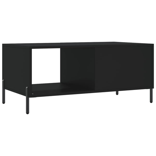 Schwarzer Couchtisch Dorinuta 90x50x40cm (Holz)