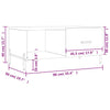 Grauer Couchtisch Dorinuta 90x50x40cm (Holz)