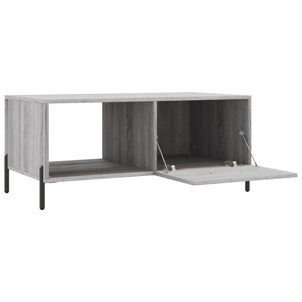 Grauer Couchtisch Dorinuta 90x50x40cm (Holz)