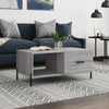Grauer Couchtisch Dorinuta 90x50x40cm (Holz)