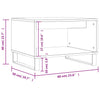 Betongrauer Couchtisch Schreiber 60x50x40cm (Holz)