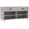 Graue Schuhbank Chelsy 102x35x55cm (Holz)
