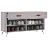 Graue Schuhbank Chelsy 102x35x55cm (Holz)