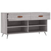 Graue Schuhbank Chelsy 102x35x55cm (Holz)
