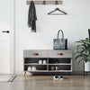 Graue Schuhbank Chelsy 102x35x55cm (Holz)
