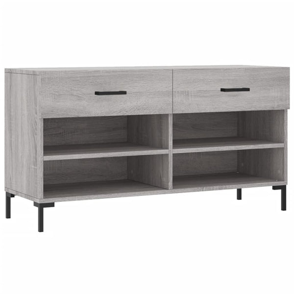 Graue Schuhbank Espinosa 102x35x55cm (Holz)