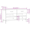Graue Schuhbank Espinosa 102x35x55cm (Holz)