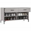 Graue Schuhbank Espinosa 102x35x55cm (Holz)