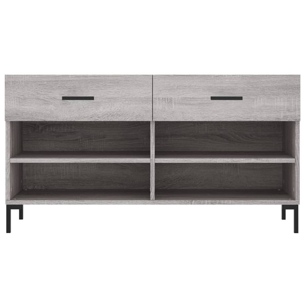Graue Schuhbank Espinosa 102x35x55cm (Holz)