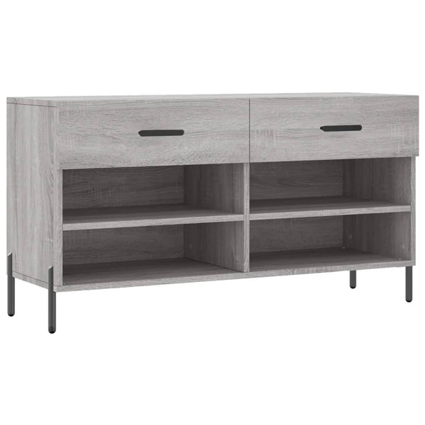Graue Schuhbank Frasinel 102x35x55cm (Holz)