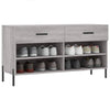 Graue Schuhbank Frasinel 102x35x55cm (Holz)