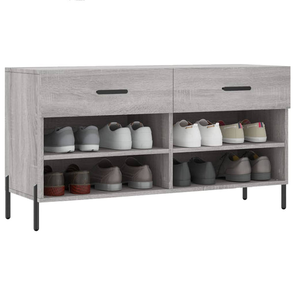 Graue Schuhbank Frasinel 102x35x55cm (Holz)