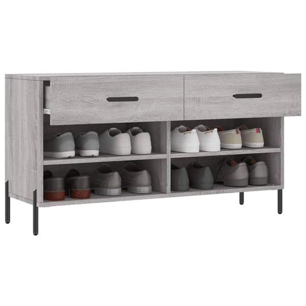 Graue Schuhbank Frasinel 102x35x55cm (Holz)